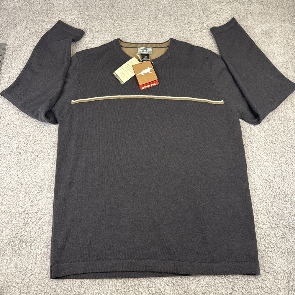 horny toad 100% Merino Wool Orlando Caviar Gray Size L NWT